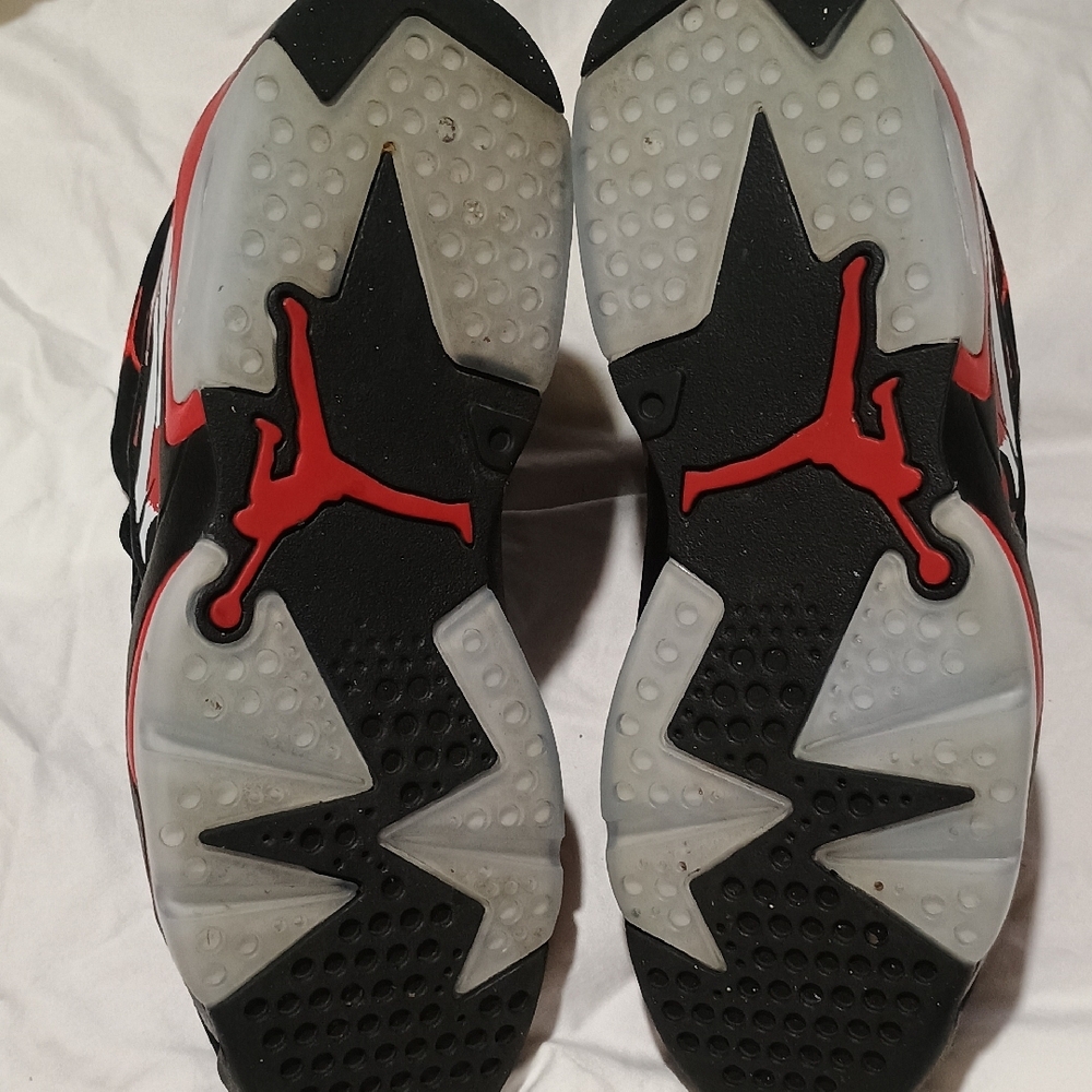 Flight  Nike Air Jordans Shoes - Black and Red 8 mens - Picture 6 of 11